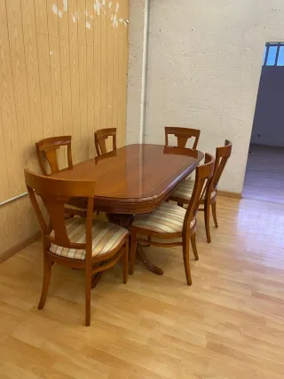 Mesa de comedor y 6 sillas