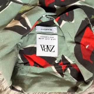 Camicia Zara Uomo Fantasia Floreale Tg S