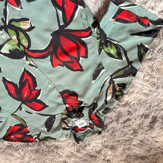 Camicia Zara Uomo Fantasia Floreale Tg S