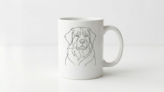 Taza Perro Minimalista - Line Art Personalizado