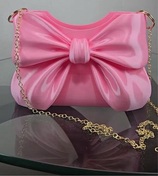 Bolso Lazo Rosa y Dorado