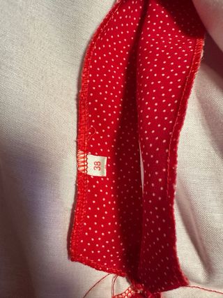 Vestido Flamenca Rojo Con Lunares Blanco