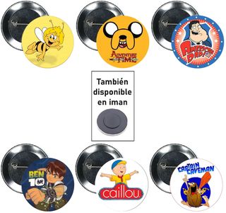 6 Chapas Dibujos Animados