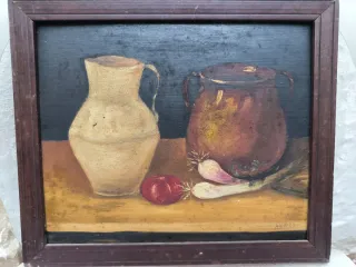 Pareja Cuadros Antiguos Bodegón