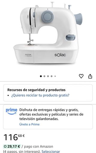 Máquina de coser Solac