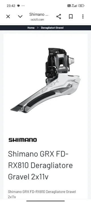 Deragliatore Shimano GRX FD-RX810 Gravel 2x11