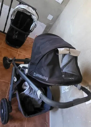 Carrito Uppababy Vista+2 sillas+capazo+accesorios