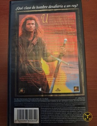 Braveheart VHS Mel Gibson Clásico Buen Estado