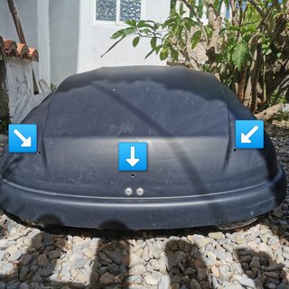 Viaje Baúl de techo negro 304L Modelo Bermude 100