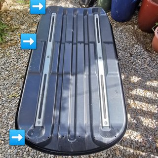 Viaje Baúl de techo negro 304L Modelo Bermude 100