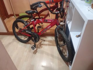 Bicicleta infantil roja