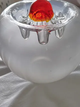 2 Paralumi Tulipa in Cristallo Murano Mazzega Anni '70