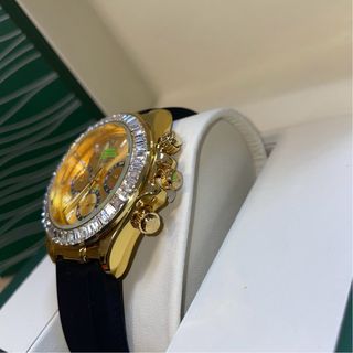 Reloj de acero dayton Oro Diamantes Negro