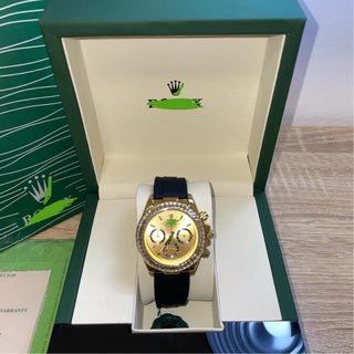 Reloj de acero dayton Oro Diamantes Negro