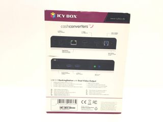 usb hub icy box usb 3.0 docking station with dual video output