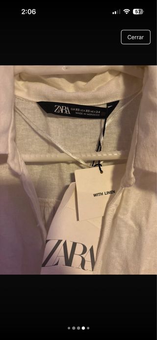 Vestido Zara Lino Talla Única