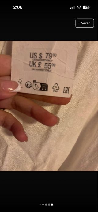 Vestido Zara Lino Talla Única