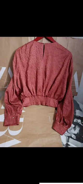 Blusa Zara Roja Talla L
