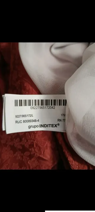 Blusa Zara Roja Talla L