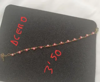 Pulsera Acero Corazones Ojo Turco