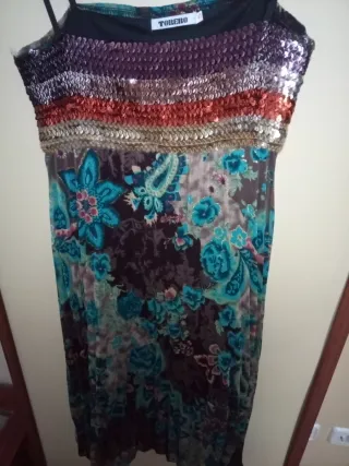 Vestido de TORERO , plisado y pecho en lentejuelas