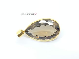 colgante oro 18k con piedra con cuarzo