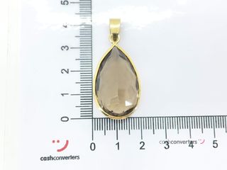 colgante oro 18k con piedra con cuarzo