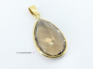 colgante oro 18k con piedra con cuarzo