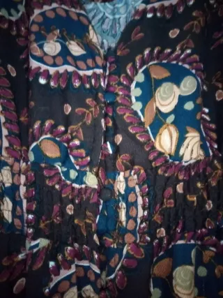 Vestido largo estampado paisley