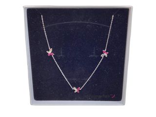 cadena plata 925mm con piedra con circonita 19 2.5cm