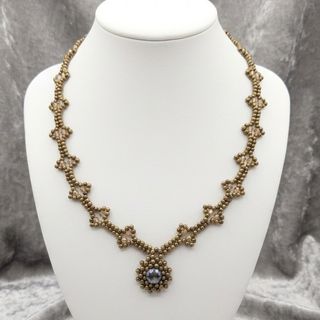 Collana Choker Ottone Vintage Pendente Stella