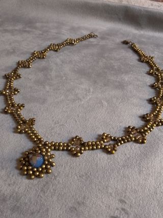 Collana Choker Ottone Vintage Pendente Stella