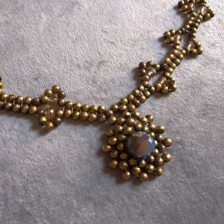 Collana Choker Ottone Vintage Pendente Stella