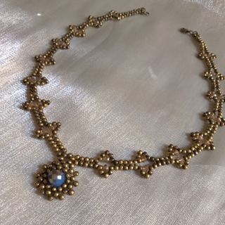 Collana Choker Ottone Vintage Pendente Stella