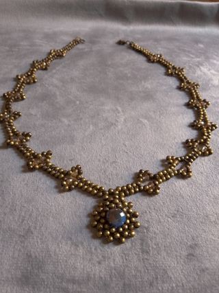 Collana Choker Ottone Vintage Pendente Stella