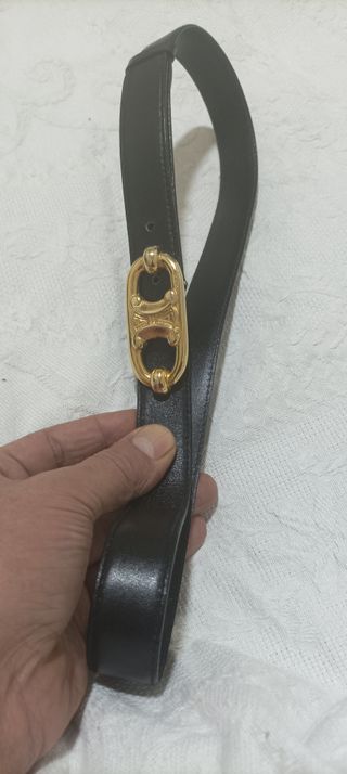 Cintura Celine Triomphe Nero e Oro