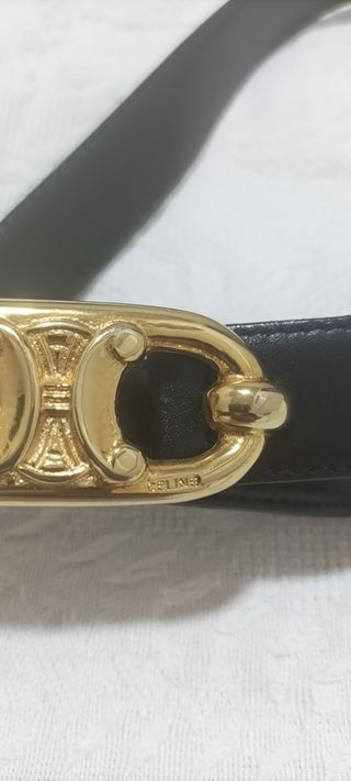 Cintura Celine Triomphe Nero e Oro