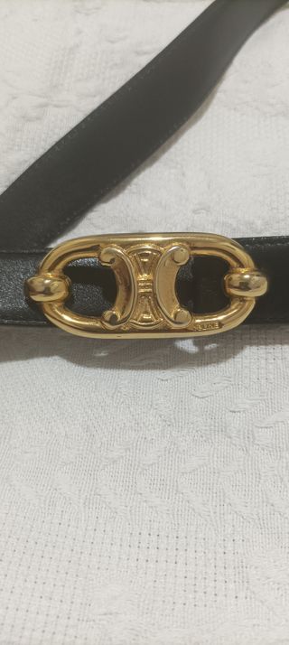 Cintura Celine Triomphe Nero e Oro