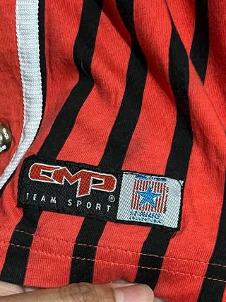 Camiseta Cmp Roja y Negra Rayas