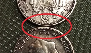 2,5 Pesetas 1953 ERROR