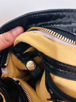 Bolso Jimmy Choo Ring Hobo Charol Negro Vintage