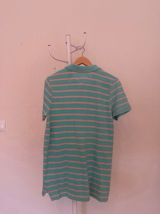 Polo Sneaker Freak Rayas Azul y Rosa Talla M