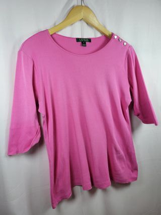 Camiseta rosa mujer talla L Lauren Ralph Lauren