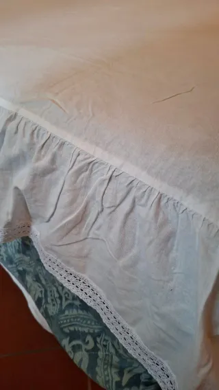 Copri Rete Matrimoniale Bianco cotone