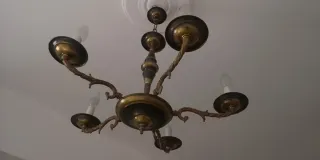 Lámpara de techo vintage dorada