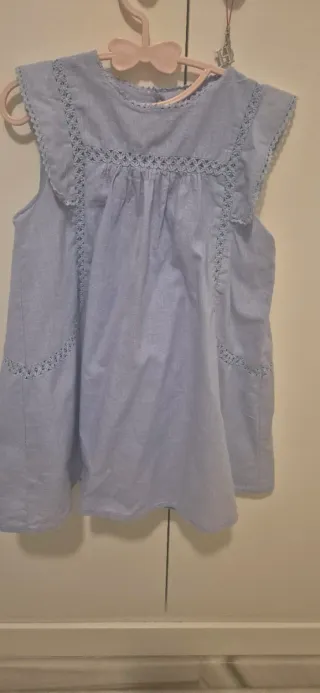 Vestido Mango Azul Verano Talla 110cm