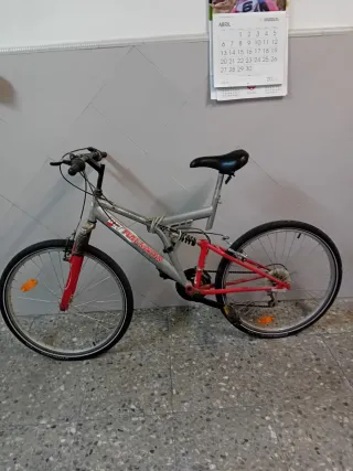 Bicicleta Full Racer Roja y Gris