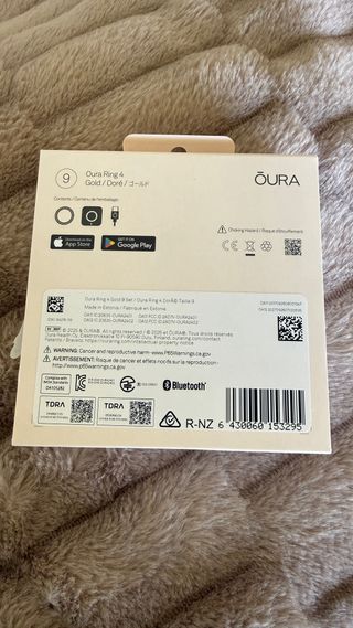 Oura Ring Gen 4 Talla 9 Oro Nuevo Sellado