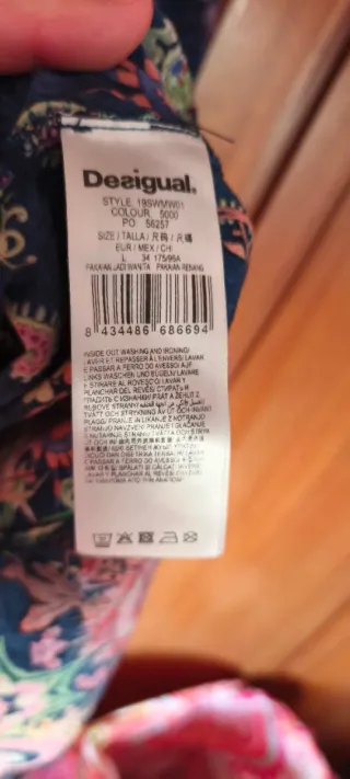 Camisola Desigual Azul Estampada Talla XL
