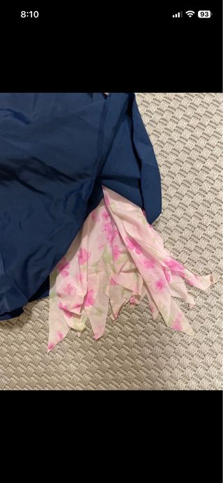 Maillot patinaje artístico azul y rosa
